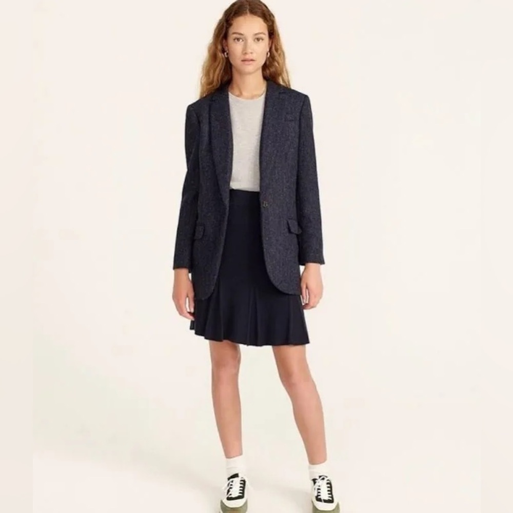 J. Crew Alfie Navy Herringbone Blaze -Sz 4